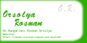 orsolya rosman business card
